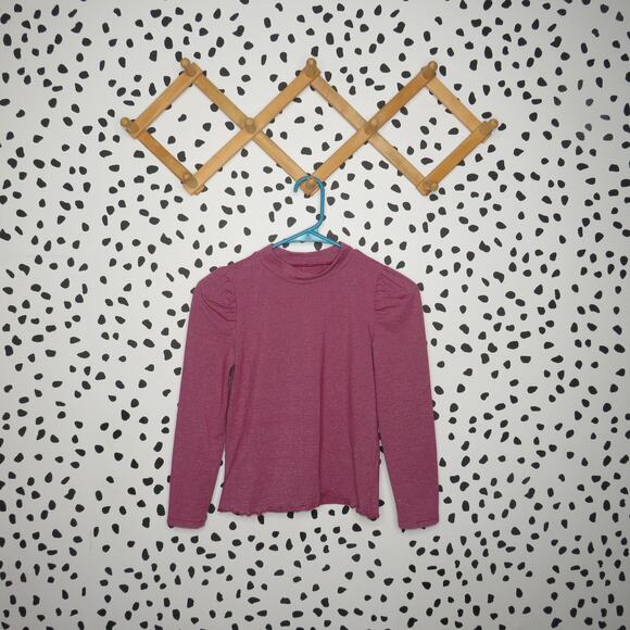 OshKosh B'gosh Other - Oshkosh Metallic Striped Girls Mock Neck Long Sleeve Shirt